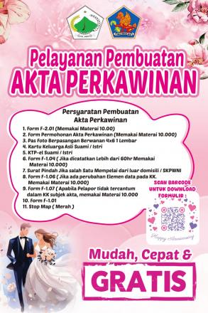 Pelayanan Akta Perkawinan
